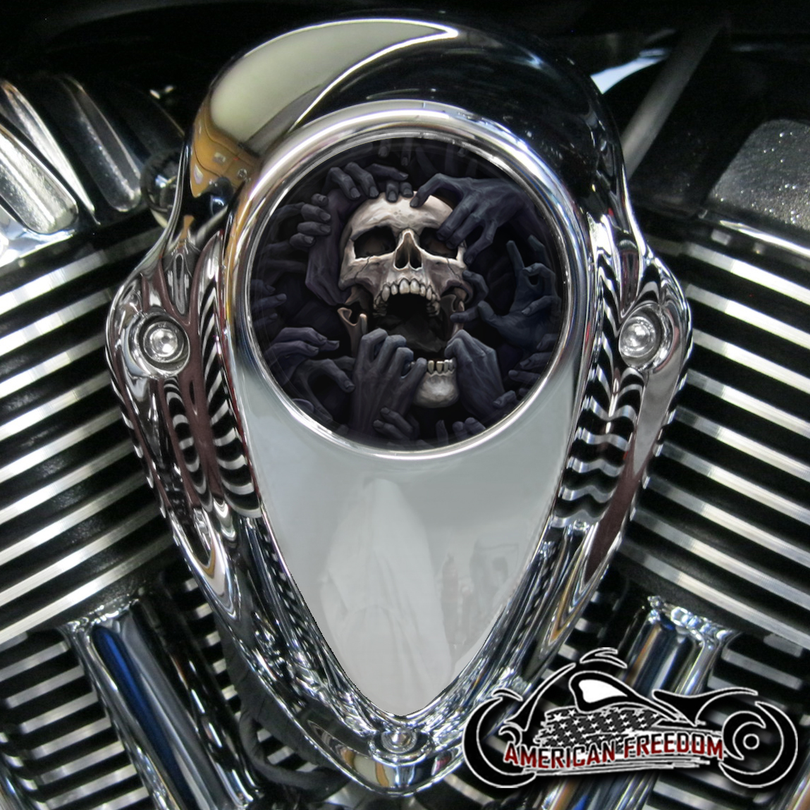 Indian Thunder Stroke Horn Insert - Torn Apart Skull